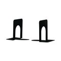 Universal Economy Bookends, Standard, 4.75 x 5.25 x 5, Heavy Gauge Steel, Black, Pair UNV54051